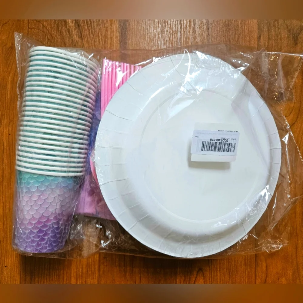 Mermaid Party Set - Pink and Blue Adding 25 Matching Favor Bags Too
